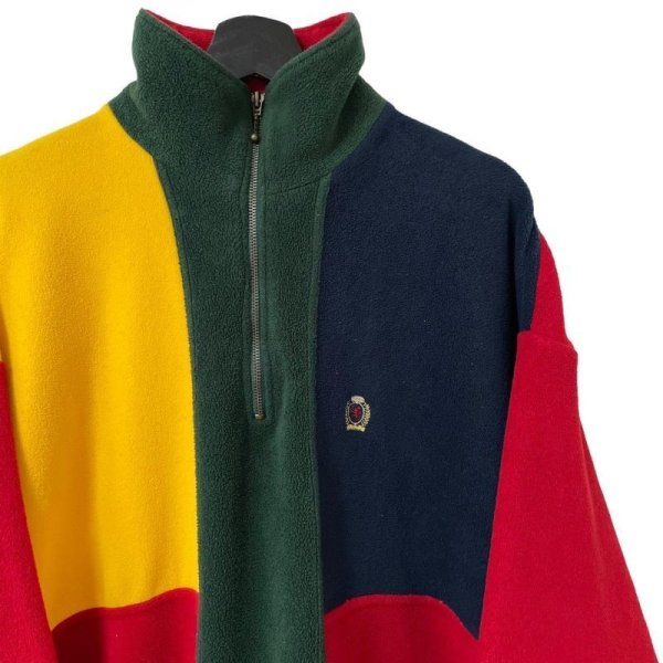 画像2: 90s TOMMY HILFIGER MULCH PANEL FLEECE JACKET (2)