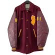 画像1: 90s USA製 WOOL LEATHER LOMG VARSITY JACKET (1)