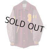 画像: 90s USA製 WOOL LEATHER LOMG VARSITY JACKET