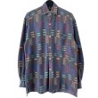 画像1: 90s WESTBURY HEVY NELL STYLE JAGARD KNIT SHIRT (1)