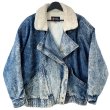 画像1: 80s USA製 ANDY JOHNS CHAMICAL WASH BOA RIDERS JACKET (1)