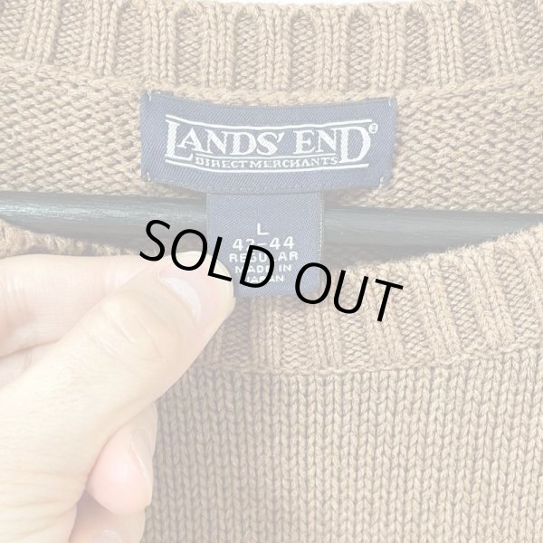 画像3: 90s~00s 日本製 LANDS' END COTTON KNIT SWEATER (3)