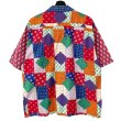 画像2: 90s PEPE CO. MFG PATCHWORK PRINT LOOP COLLAR S/S SHIRT (2)