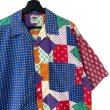 画像3: 90s PEPE CO. MFG PATCHWORK PRINT LOOP COLLAR S/S SHIRT (3)