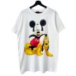 画像1: 90s USA製 MICKEY&PLUTO TEE SHIRT (1)