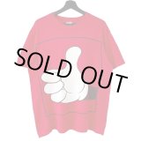 画像: 90s USA製 MICKEY MOUSE BIG HAND SIGN TEE SHIRT