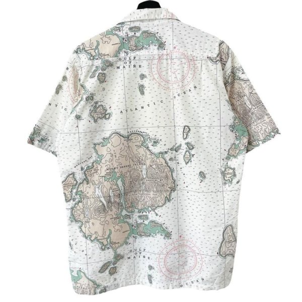 画像2: 90s USA製　L.L.BEAN WORLD MAP HAWAIIAN S/S SHIRT (2)