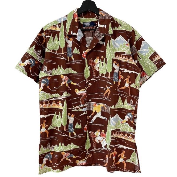 画像1: 80s RALPH LAUREN SPORTS HAWAIIAN S/S SHIRT (1)