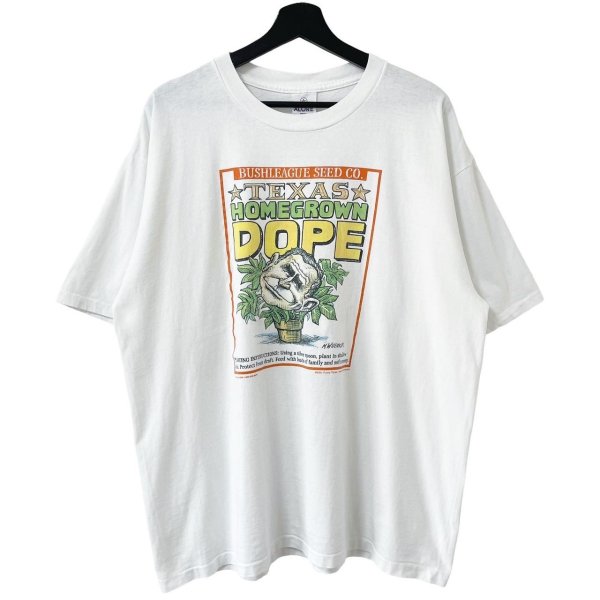 画像1: 00s USA製 TEXAS HOMEGROWN DOPE BUSH MARIJUANA TEE SHIRT (1)