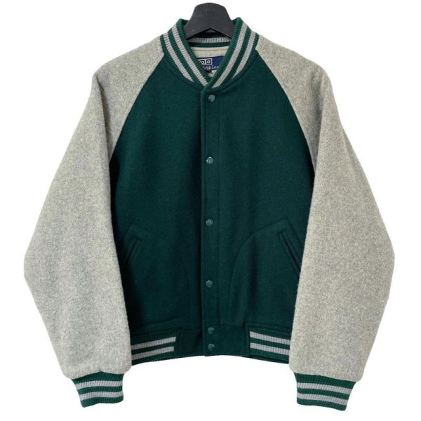 画像1: 90s RALPH LAUREN WOOL VARSITY JACKET (1)