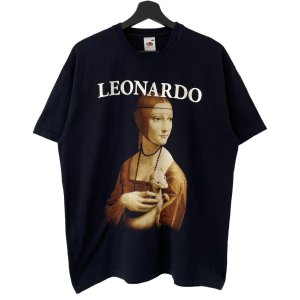 画像: 00s LEONARDO DA VINCI 白貂を抱く貴婦人 ART TEE SHIRT