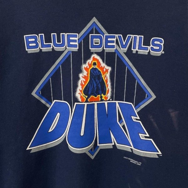 画像2: 90s USA製　BLUE DEVILS DUKE UNIVERSITY NCAA SWEAT SHIRT (2)