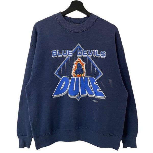 画像1: 90s USA製　BLUE DEVILS DUKE UNIVERSITY NCAA SWEAT SHIRT (1)