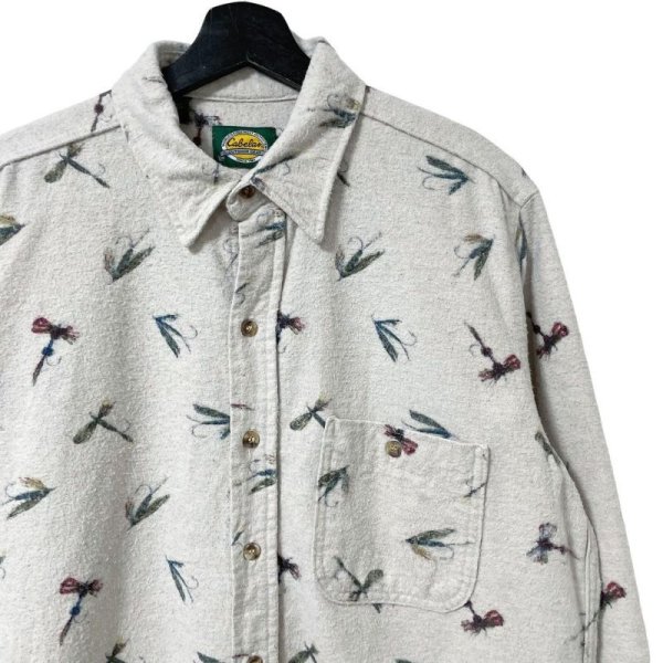 画像2: 90s USA製 CABELAS LURE CHAMOIS L/S SHIRT (2)