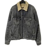 画像: 00s EURO LEVI'S 71550-04 BLACK BOA DENIM JACKET