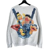 画像: 90s USA製　SESAME STREET TRICK ART SWEAT SHIRT