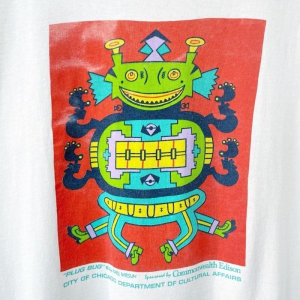 画像2: 90s USA製 KARL WIRSUM PLUG BUG ART TEE SHIRT (2)