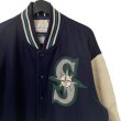 画像2: 90s USA製 STARTER SEATTLE MARINERS WOOL LEATHER STUDIUM JACKET (2)