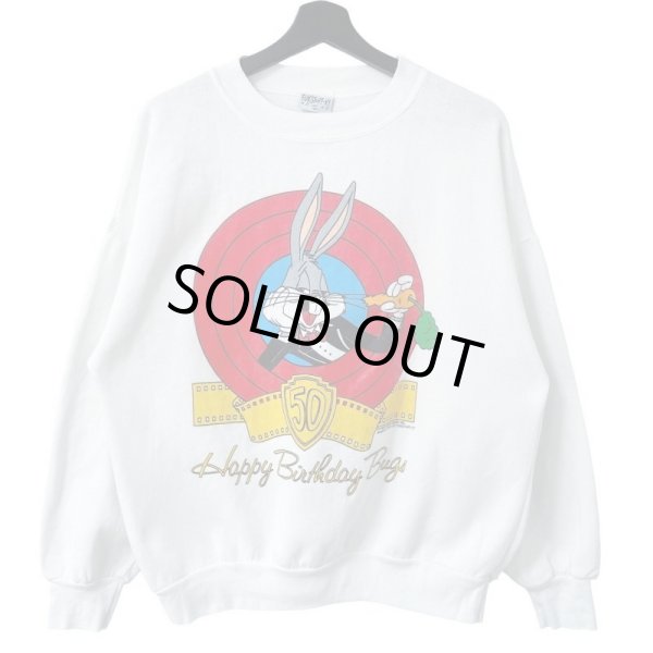 画像1: 90s USA製　LOONEY TUNES BUGS BUNNY 50th anniversary SWEAT SHIRT (1)