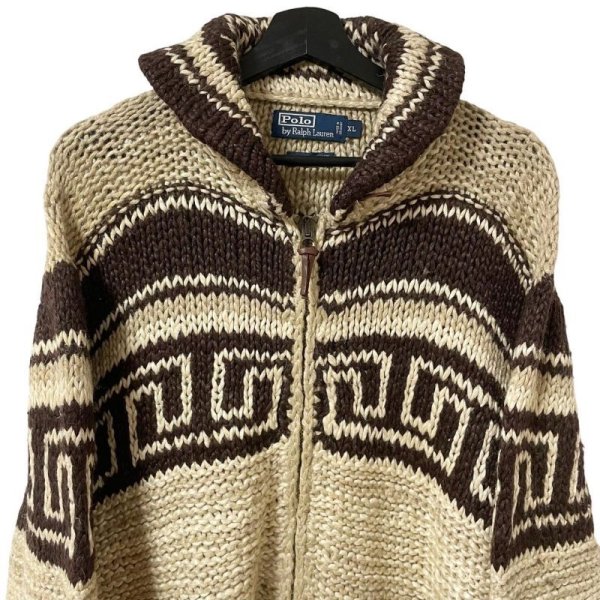 画像3: 90s~ RALPH LAUREN HAND KNIT COWICHAN JACKET (3)