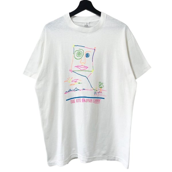 画像1: 80s~90s USA製 JOHN LENNON 蛇雲玲音 ART TEE SHIRT (1)