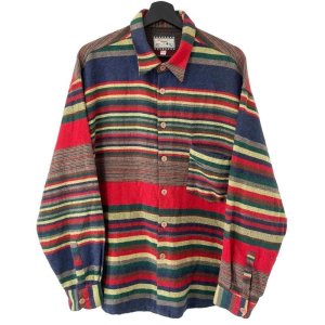 画像: 90s イタリア製 AZZURRA HEAVY NELL BORDER L/S SHIRT