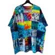 画像1: 90s USA製 EYE DYE TIE DYE PATCH WORK TEE SHIRT (1)