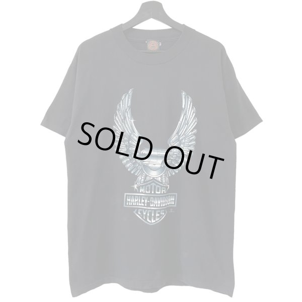 画像1: 90s USA製 HARLEY DAVIDSON METALIC EAGLE TEE SHIRT (1)