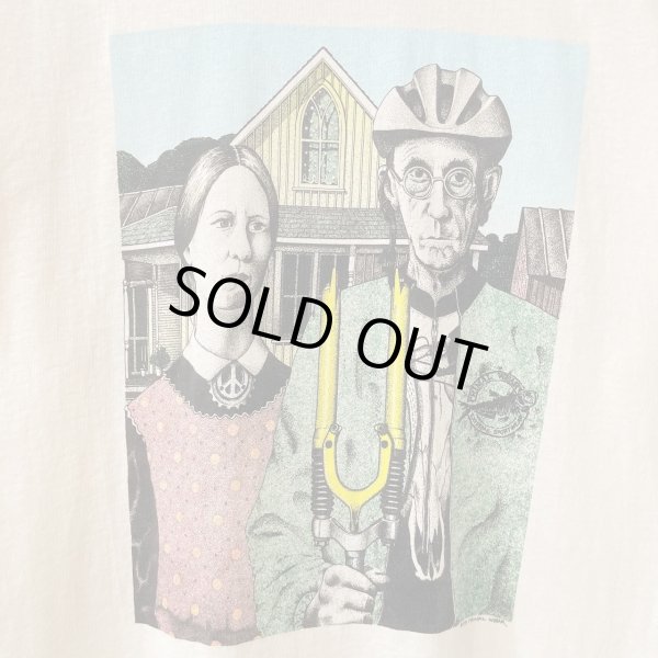 画像2: 90s USA製 PRIMAL WEAR AMERICAN GOTHIC PARODY ART TEE SHIRT (2)