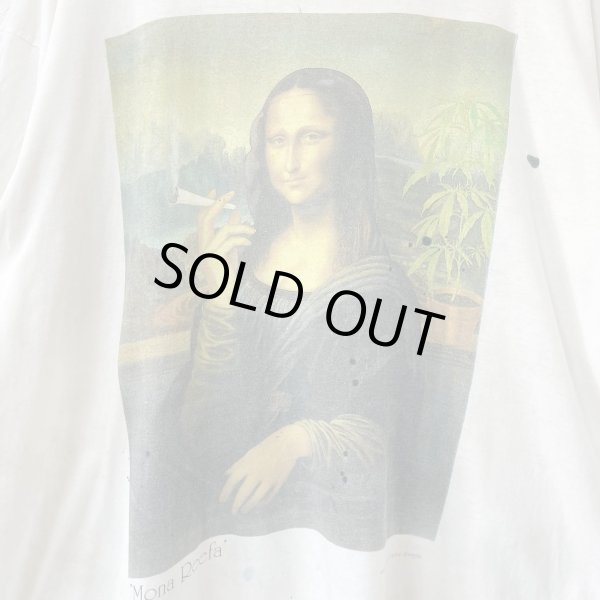 画像2: 90s MONA LISA PARODY “MONA REEFA” ART TEE SHIRT (2)