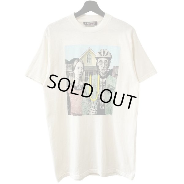 画像1: 90s USA製 PRIMAL WEAR AMERICAN GOTHIC PARODY ART TEE SHIRT (1)