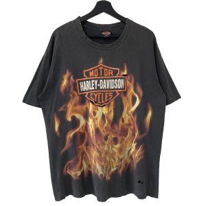 画像: 90s USA製 HARLEY DAVIDSON BAR&SHIELD FLAME TEE SHIRT