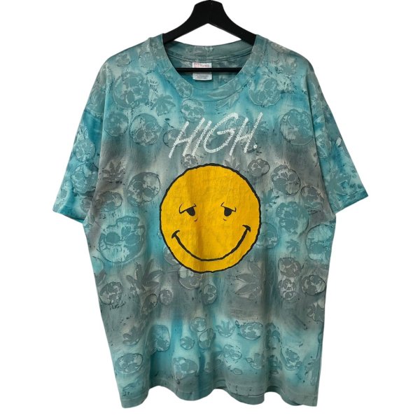 画像1: 90s USA製 HIGH SMILEY FACE TEE SHIRT (1)