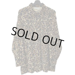 画像: 90s CARACITY KNIT VELOURS LEOPARD PAJAMA L/S SHIRT