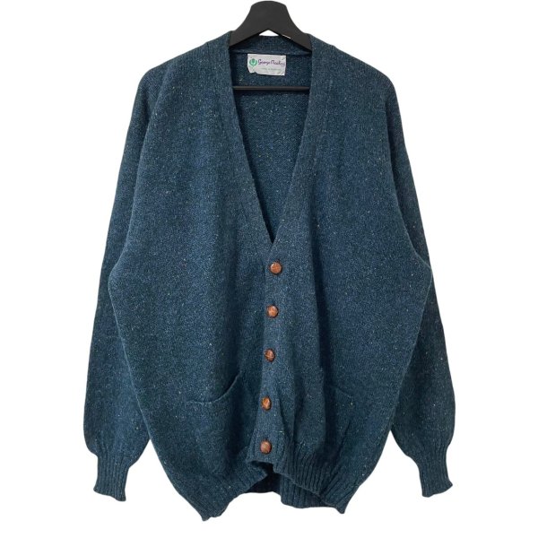 画像1: 80s~90s スコットランド製 GEORGE MACKAY KNIT CARDIGAN (1)