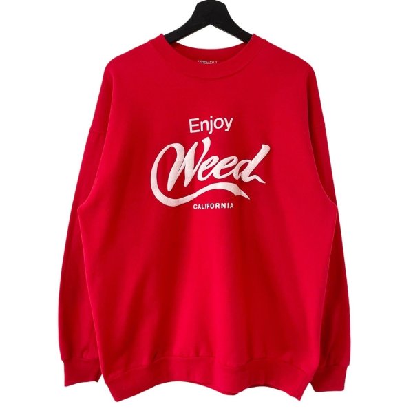 画像1: 00s Enjoy Weed COCA COLA PARODY SWEATSHIRT (1)