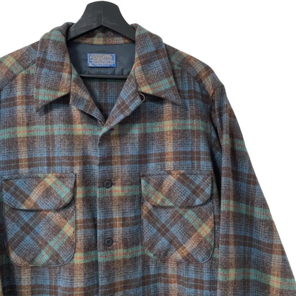 画像2: 70s USA製 PENDLETON BOARD L/S SHIRT (2)