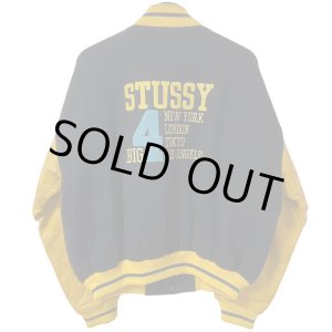 画像: 90s USA製 OLD STUSSY ''BIG 4'' VARSITY JACKET