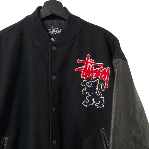 画像3: 90s USA製 OLD STUSSY LION VARSITY JACKET (3)