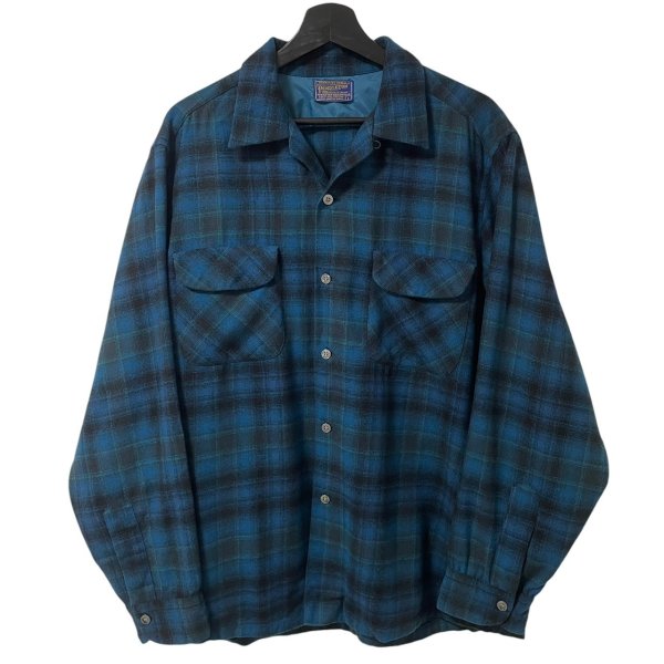 画像1: 50s USA製 PENDLETON ''OMBRE'' BOARD L/S SHIRT (1)