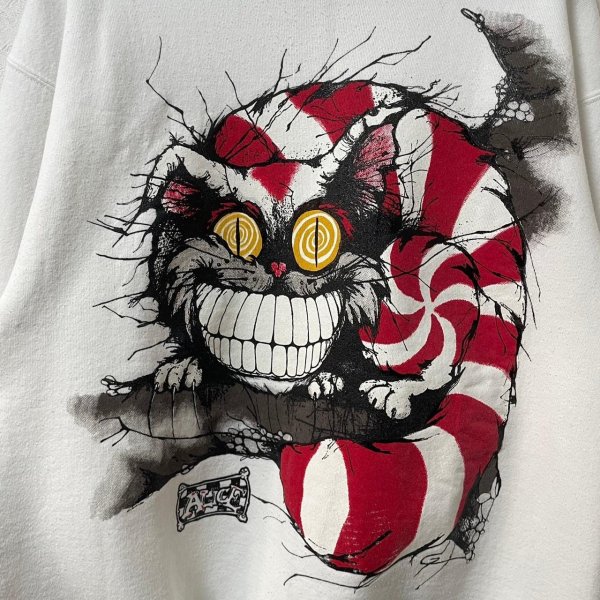 画像2: 90s USA製 ALICE IN WONDERLAND チェシャ猫 SWEATSHIRT (2)