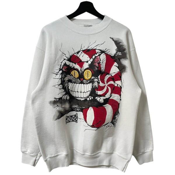 画像1: 90s USA製 ALICE IN WONDERLAND チェシャ猫 SWEATSHIRT (1)