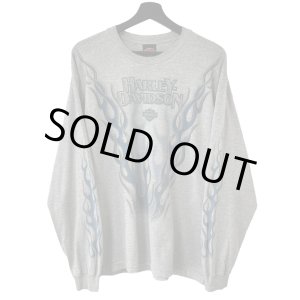 画像: 90s USA製 HARLEY DAVIDSON FLAME EAGLE L/S TEE SHIRT