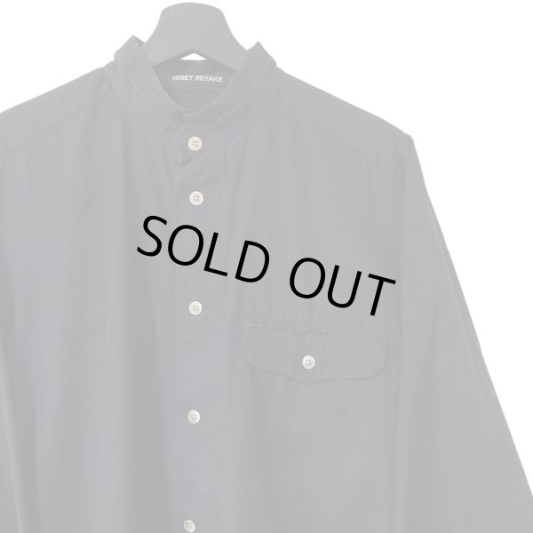 画像2: 90s 日本製 ISSEY MIYAKE STAND COLLAR L/S SHIRT (2)