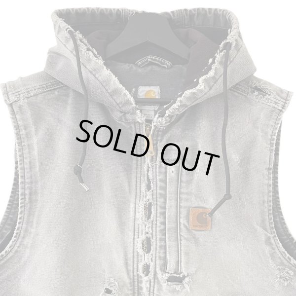 画像3: 00s CARHARTT HOODED DUCK VEST (3)