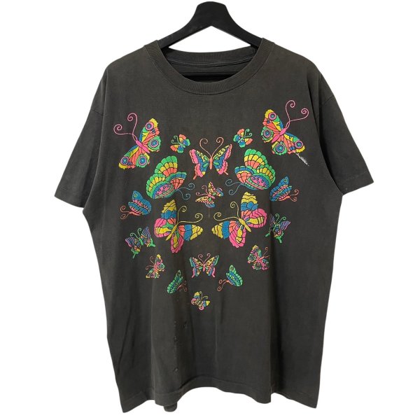画像1: 90s USA製 BUTTERFLY ART TEE SHIRT (1)