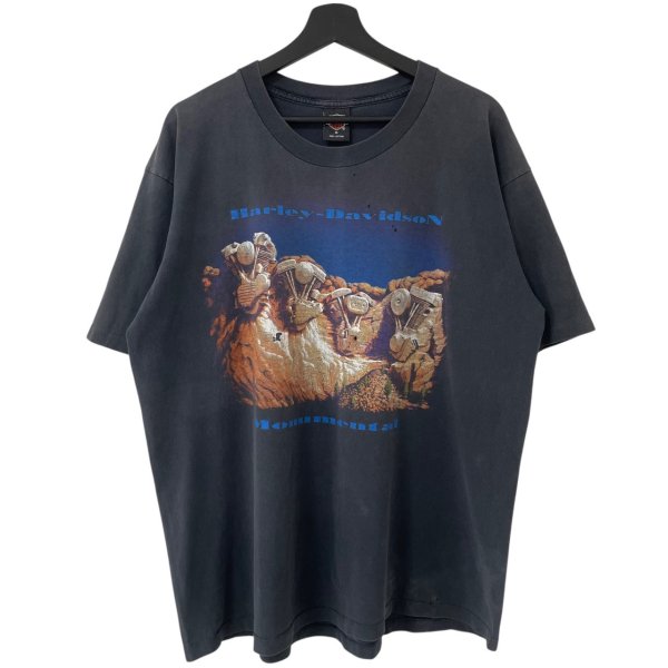 画像1: 90s USA製 HARLEY DAVIDSON MOUNT RUSHMORE parody TEE SHIRT (1)