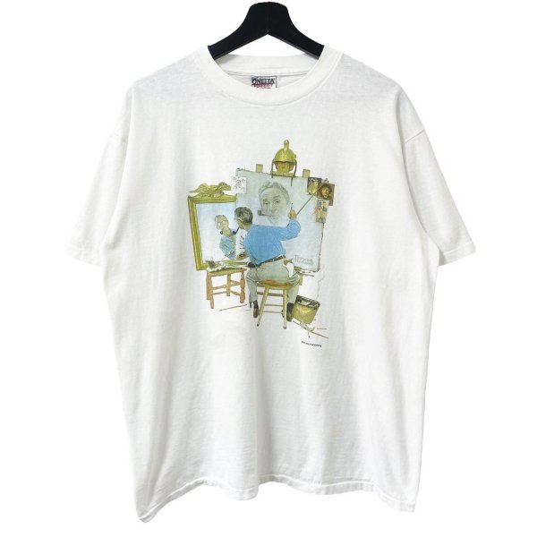 画像1: 90s USA製 NORMAN ROCKWELL PORTRAIT TEE SHIRT (1)