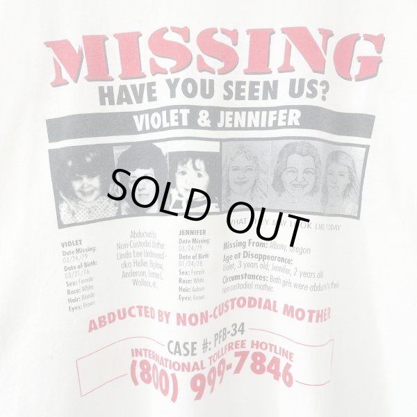 画像2: 90s USA製 MISSING "行方不明者フォト" TEE SHIRT (2)