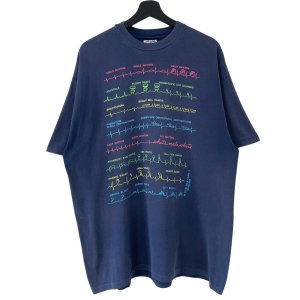 画像: 90s USA 心電図 TEE SHIRT